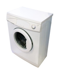 washing machine over white background