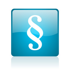 paragraph blue square web glossy icon