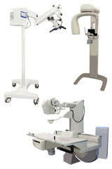 The image of the professional medical laboratory microscope