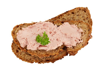 Vollkornbrot mit Leberwurst