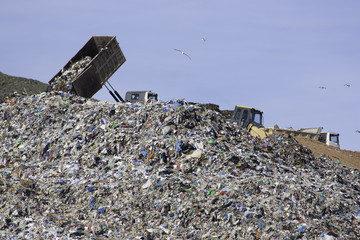 Vertedero de reciclaje