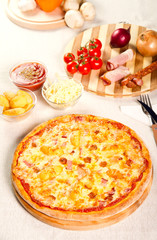 Pizza with potatoes
