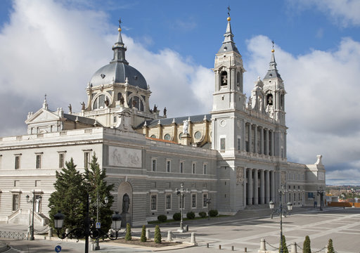 Madrid  -  Almudena cathedral in morning light