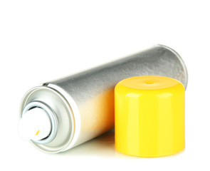 Aerosol paint spray, isolated on white