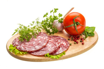 Fresh ripe salami