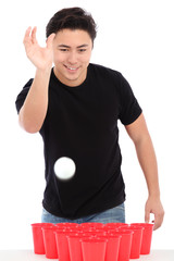 Beer pong player