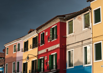 Colorful houses in Burano-Venice laguna,Italy.