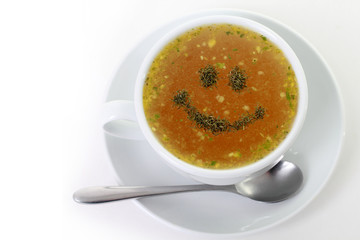 Gemüsebrühe und Smiley