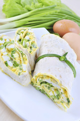 pita bread with vegetables