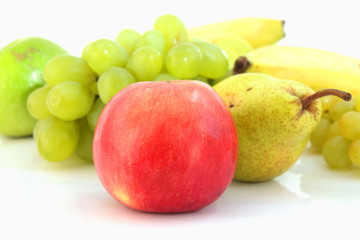 Fruit on a white background