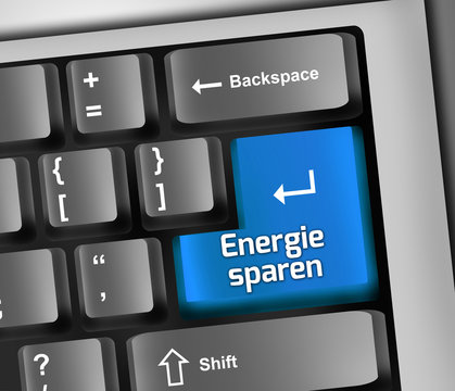 Keyboard Illustration "Energie sparen"