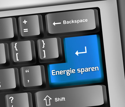 Keyboard Illustration "Energie sparen"