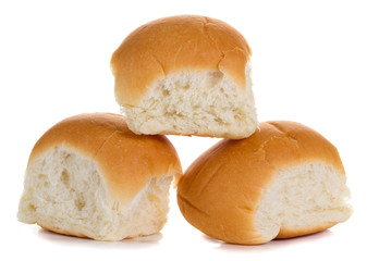 White buns isolated on white background