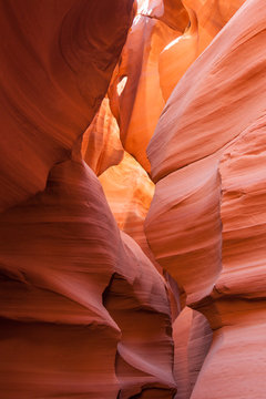 Upper antelope Canyon in the Navajo Reservation in Arizona