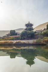 Crescent Spring and Mingyue pavilion, Dunhuang of China