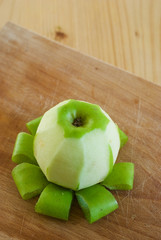 peeled apple
