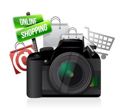 camera online shopping concept