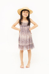 Happy little asian girl 