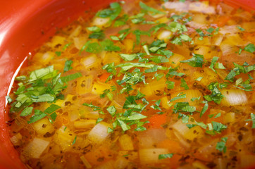  hot fresh Minestrone soup