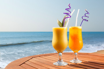 pineapple, mango and passion fruit juice