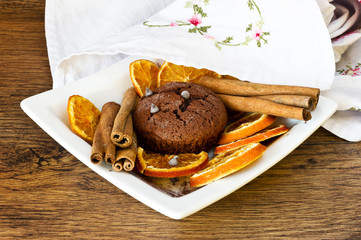 chocolat muffins with chocolat drops