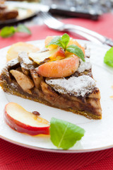 delicious apple pie with coffee
