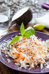 salad of black radish and carrot