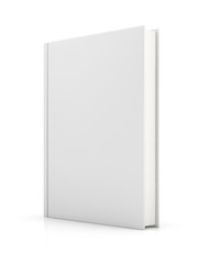 Blank white book isolated