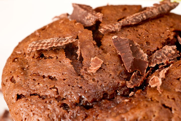 chocolat miffins with chocolat slices