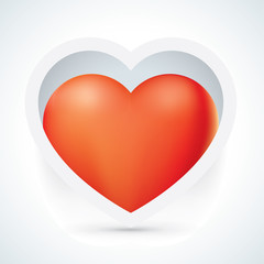 Abstract Red Heart Icon