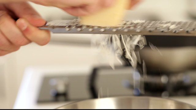 Grating parmesan