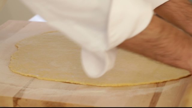 Rolling out dough for pasta