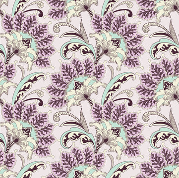 Fototapeta Seamless floral pattern