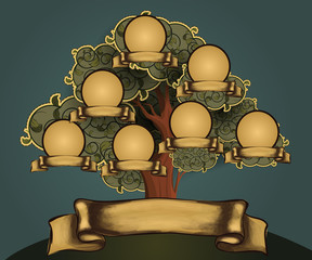 Family tree design template