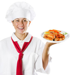 Young woman chef