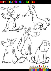 Cartoon honden of puppy& 39 s voor kleurboek