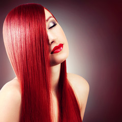 Beautiful girl with healthy long hair