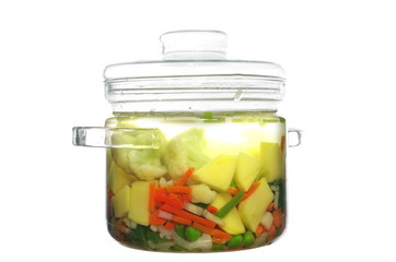 soup in glass pot