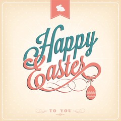 Happy Easter Typographical Background