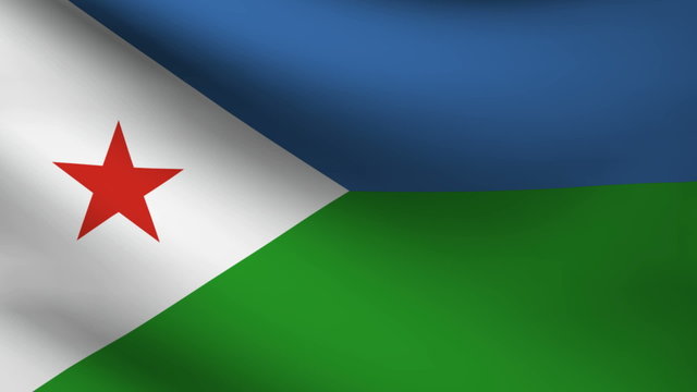 Djibouti flag.