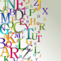 Alphabet abstract background