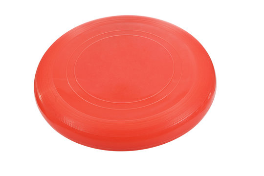 Red flying disc.