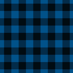 Blue and Black Plaid Fabric Background