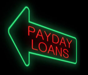 Payday loans concept.