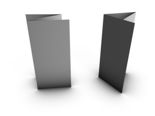 flyer zickzackfalz wickelfalz 3d darstellung muster