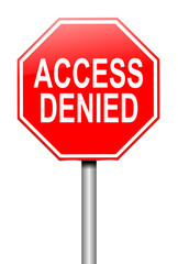 Access denied concept.