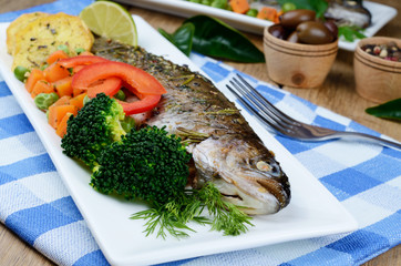 Baked trout