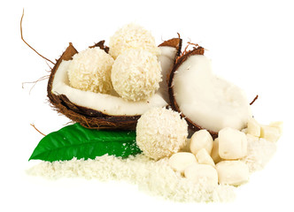 Coconut with coconut candy