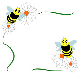 piccole api con margherite