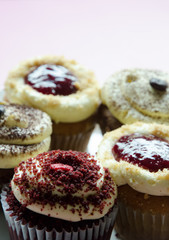 Assorted colorful cupcakes